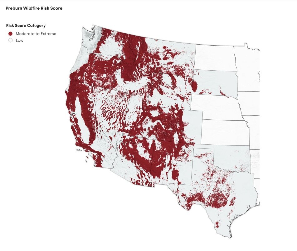 Potential Wildfire Damage Risk Map by CoreLogic (2024).jpg